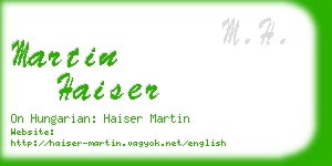 martin haiser business card